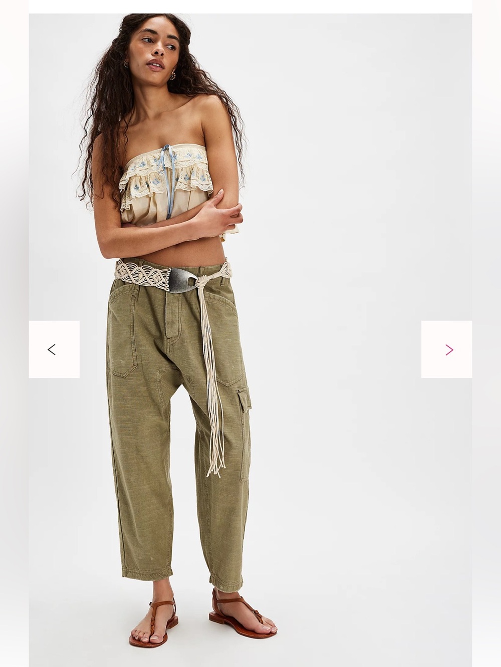 Free People Bay to Breakers Pants in Washed Pine. Size Small